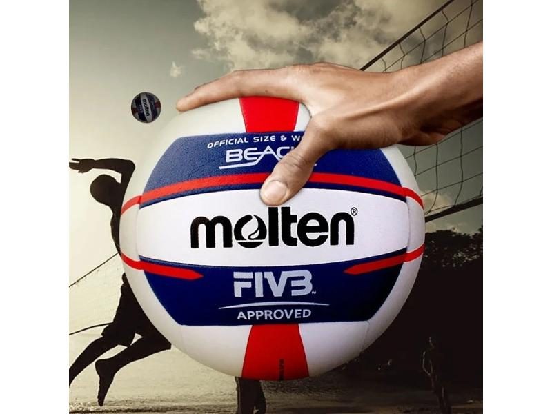 Molten V5B5000 Volleyball Standard Size 5 Soft PU Beach Ball For Adult Indoor Carousel 1