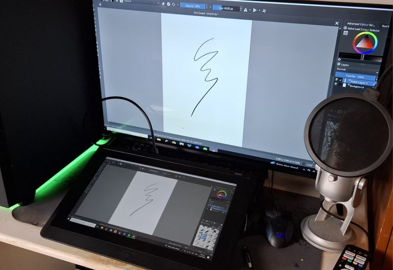 Wacom cintiq 16 and huion kamvas pro 12 drawing tablets Carousel 1