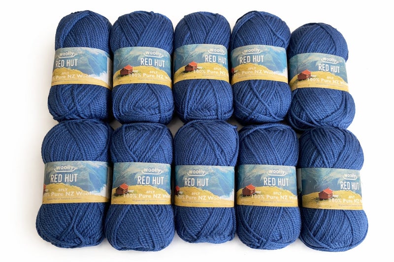 Woolly Red Hut - 10 pack - 8 ply ***$1 RESERVE*** Carousel 1