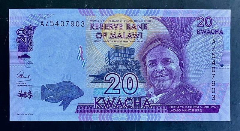Malawi 20 Kwacha Note - UNC Carousel 1