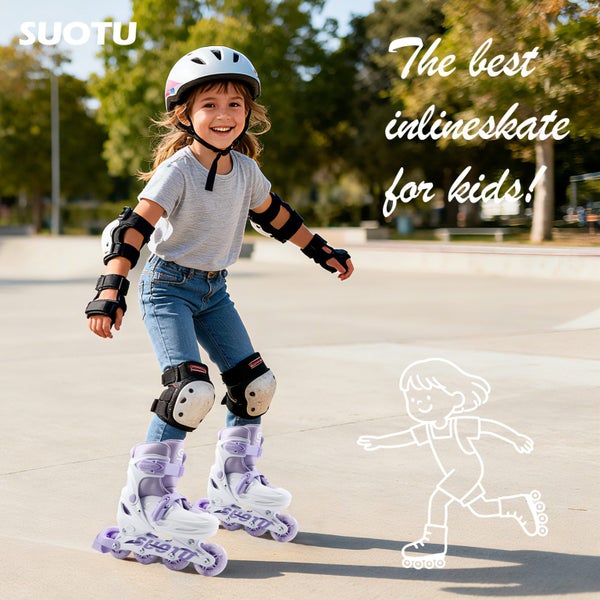 Suotu Kid's adjustable hardboot inline skate Carousel 1
