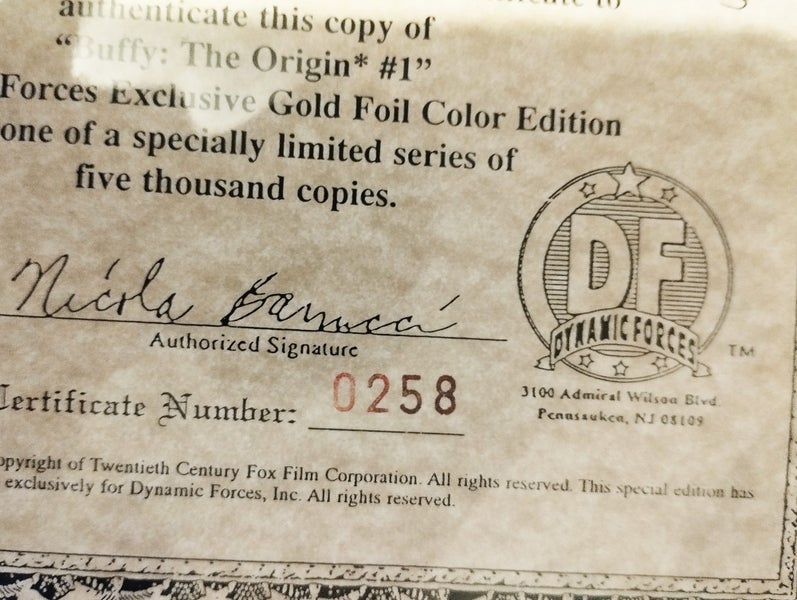 Buffy The Vampire Slayer The Origin 1 GOLD FOIL Dark Horse Comic Book 1999 RARE Carousel 4