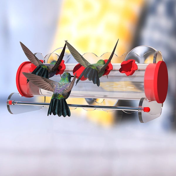 Window Suction Bird Feeder Transparent Hummingbird Foraging Device Outdoor Bi Carousel 9