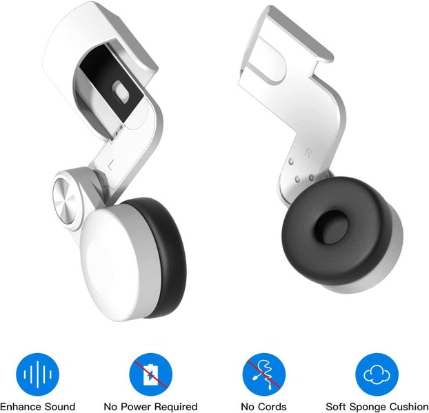 Ear Muffs for Oculus Quest 2 Accessories Channel Type Earpiece, for Meta Ques