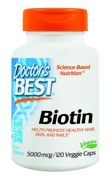 Doctor's Best Biotin 5000mcg Veggie Caps for Hair, Skin & Nails Carousel 1