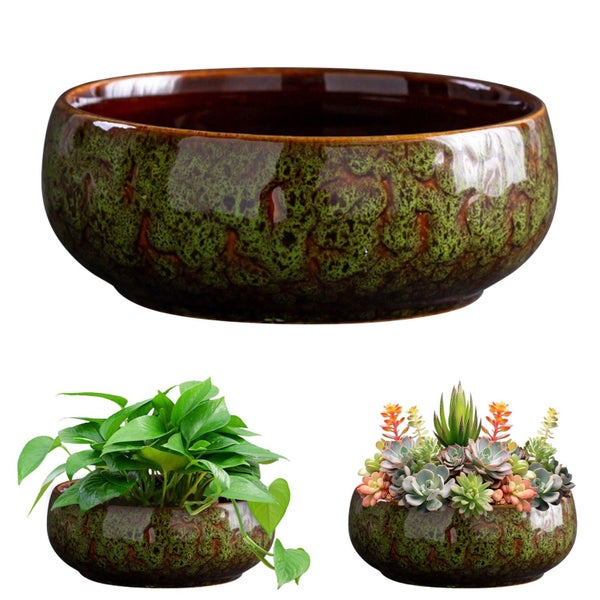 Bowl Planter Ceramic Flower Bowl Bowl Bowls For Planting In Water Indoors Pot Carousel 7