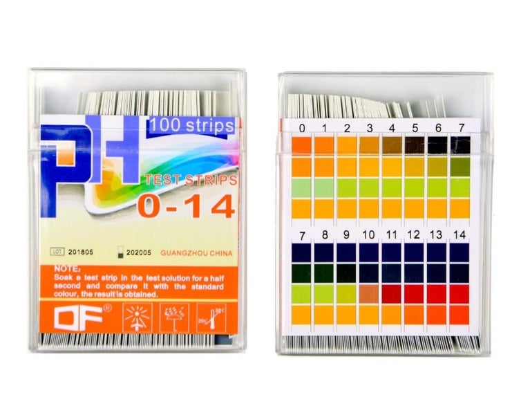 100 Strips Wide Range pH Test Paper for Water Acid Alkaline Testing 0–14 Carousel 2