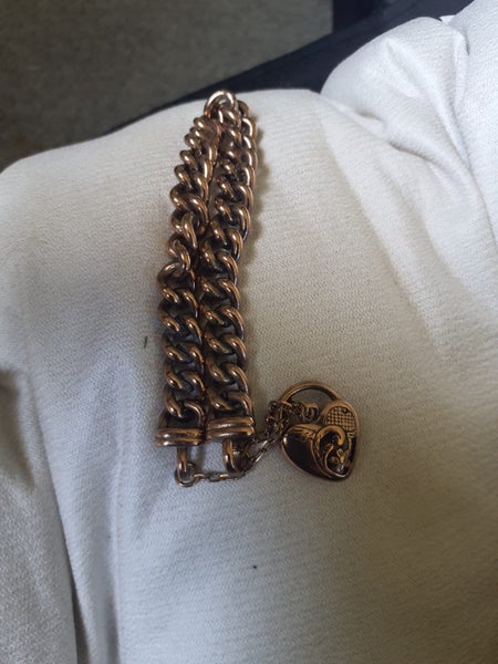 OMGosh $1RES HEAVY RISE GOLD PLATED 8MM EURO CHAIN BRACELET Carousel 2