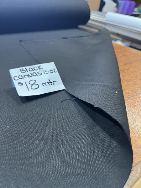 Black Cotton Canvas Fabric – 10oz & 15oz | 150cm Wide | Per Metre Carousel 3