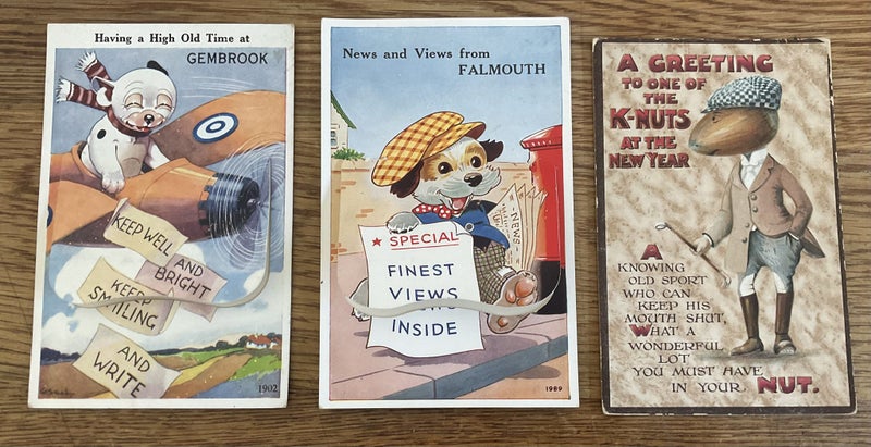 3 x Original c1950s Novelty - Comic - Humorous Postcards Carousel 1