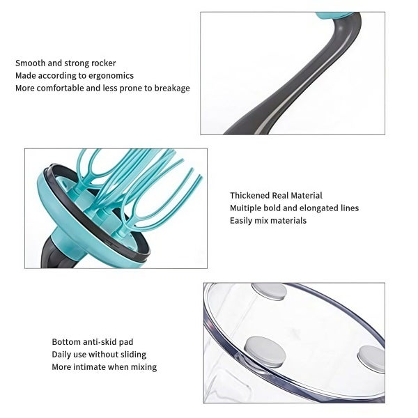 Manual Egg Beater Hand Mixer Perfect for Whipping Egg Whites Cream Cake Batter Carousel 2