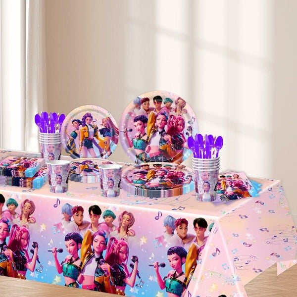 Kpop De-mon Birthday Party Tableware Set Carousel 1