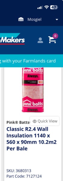 Insulation pink batts Carousel 2