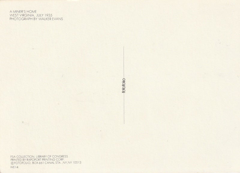 A Miner's Home, West Virginia (p/c) Carousel 2