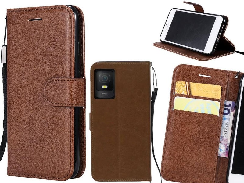 TCL 403 4G Case Fine Leather Wallet Case Carousel 1