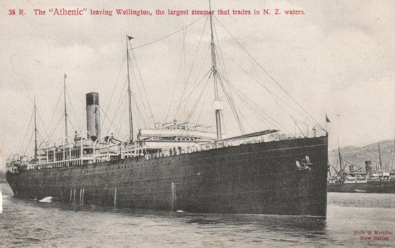 The "Athenic" leaving Wellington (p/c) Carousel 1