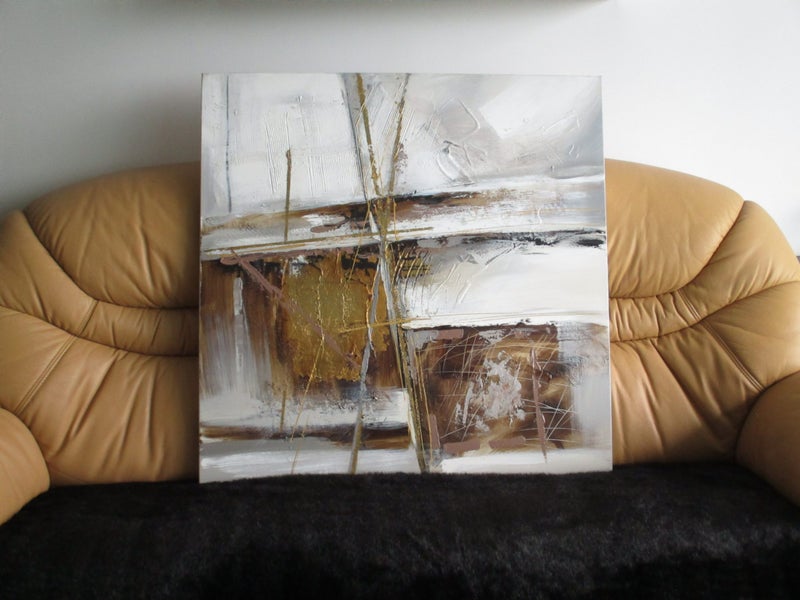 Abstract oil on canvas painting Carousel 1