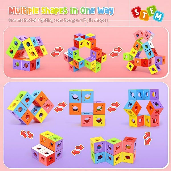 Kids 3D Building Blocks 72 Building Cubes Carousel 2