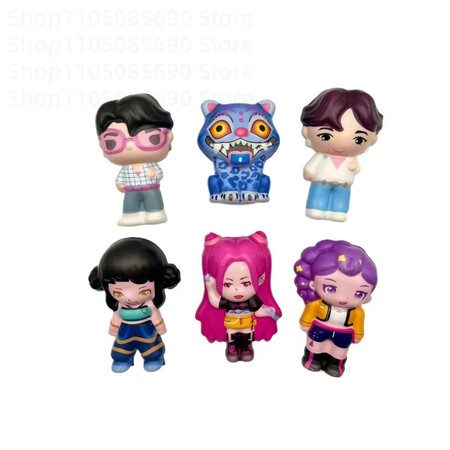 6pcs KPOP Demon Hunters Pinch Slow Rebound Figure Stress Relief Toys Healing Chr Carousel 2