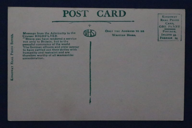 British Navy cruiser: H.M.S. Highflyer: Real photo ship postcard Carousel 2