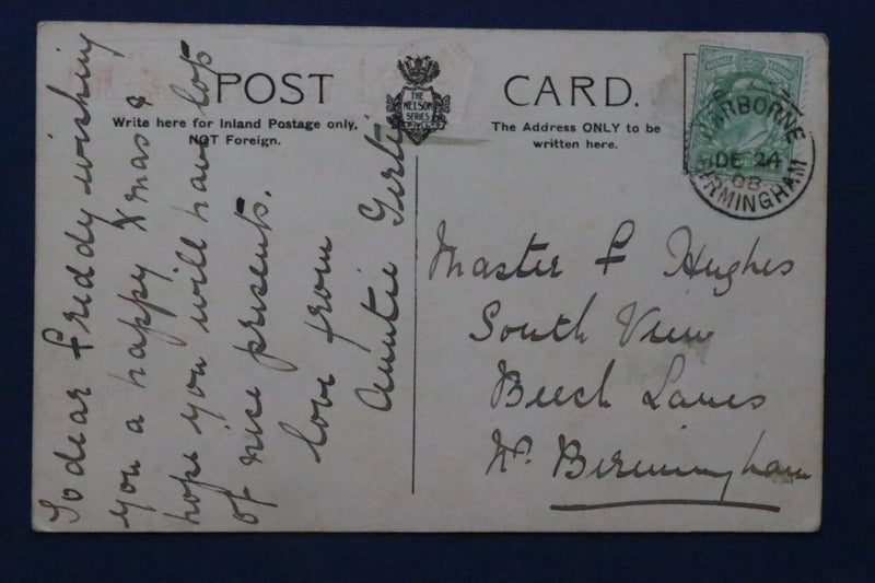 British Navy battleship: H.M.S. Essex firing salites: ship postcard Carousel 2