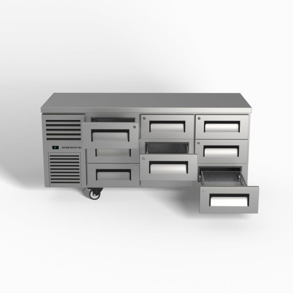 Skope ReFlex 9 Drawer Underbench GN 1/1 Fridge Carousel 2