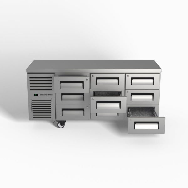 Skope ReFlex 9 Drawer Underbench GN 1/1 Fridge Carousel 19