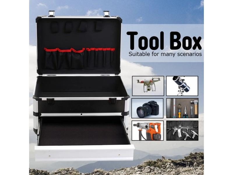 Tool Box Aluminium Equipment Case Protable Toolbox For Mechanic Large Capacity Carousel 1
