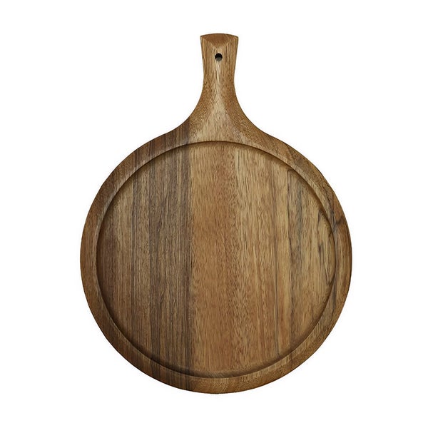 Anygleam Natural Wood Round Wood Cutting Board Food Kitchen Tableware Carousel 1