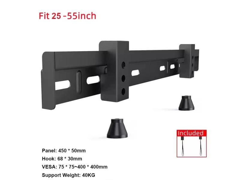 TV Wall Mount For 25-55 Inch TV Up To 40kg No Drill Low Profile TV Mount Easy Carousel 1