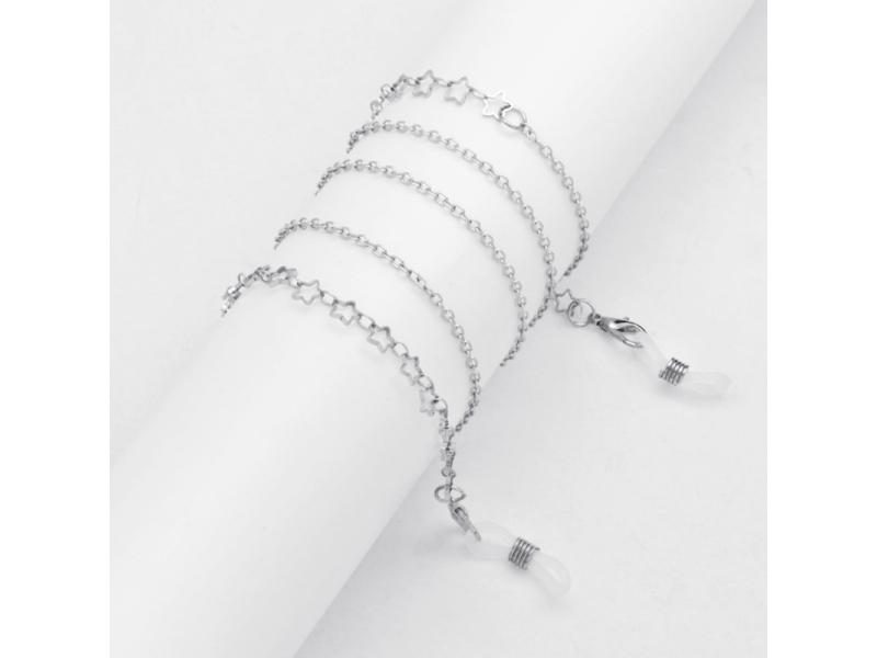 Fashion Rose Gold Glasses Chain Sunglasses Necklace Mask Lanyard Simple Hollow Carousel 1