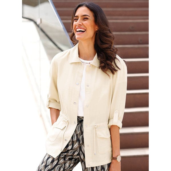 lightweight safari style blazer - size 16 - ideal lightweight layer + free pants Carousel 1