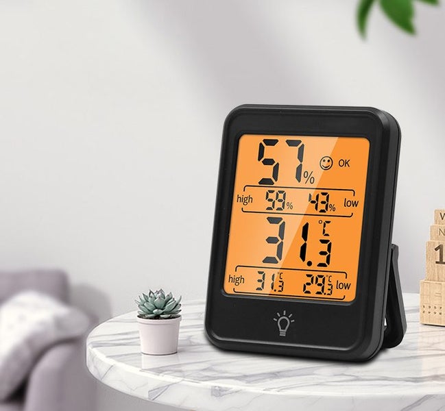 Backlit Digital Indoor Thermometer Hygrometer Home Temperature Humidity Monitor Carousel 1