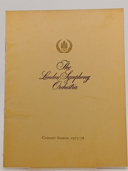 The London Symphony Orchestra: Concert Season 1977/78 by Unknown Carousel 1