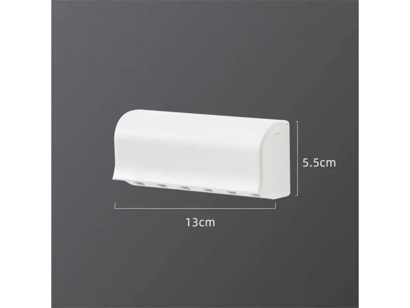 New Bathroom Toothbrush Holder Wall Mounted Toothpaste Rack Punch-free Tooth Carousel 1