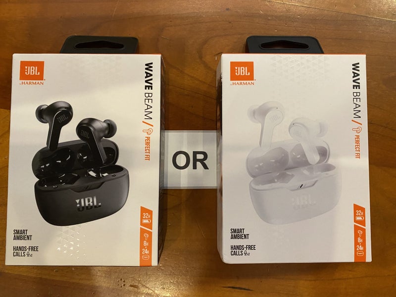 JBL Wave Beam True Wireless In-Ear Headphones BLACK Or White Carousel 1