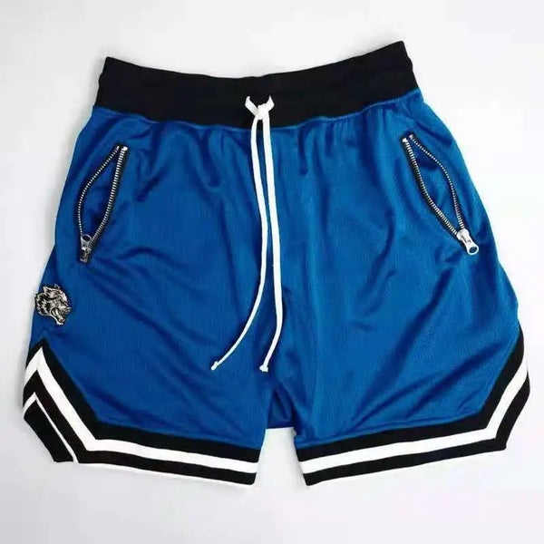 Men's Solid Color Mesh Shorts For Fitness Running Casual Sport Basketball Carousel 1