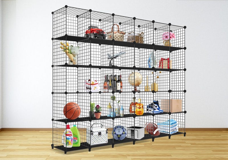 Cube Black DIY Wire Storage Organizer Carousel 1
