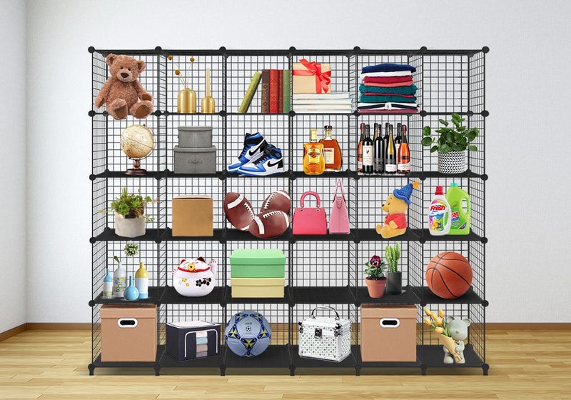 Cube Black DIY Wire Storage Organizer Carousel 2