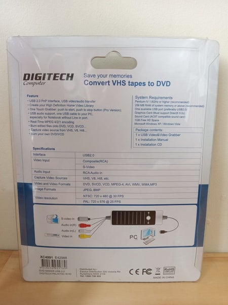 Digitech usb 2.0 video & audio grabber (convert vhs to dvd) (new old stock) Carousel 3