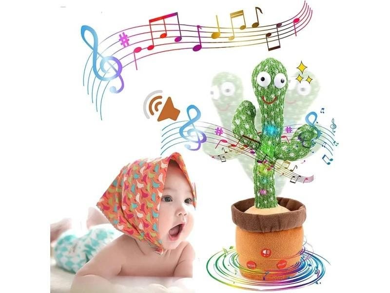 1pc Dancing Cactus Toy Repeat Talking Song Speaker Wriggle Dancing Sing Talk Carousel 1