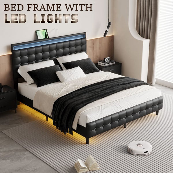 Bed Frame Queen Size LED Carousel 1