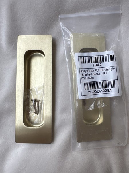 ABI Flush Pull Brushed Brass x2 and edge pull Carousel 2