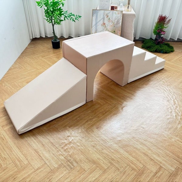 Soft Play Stairs Tunnel Ramp tan Carousel 4