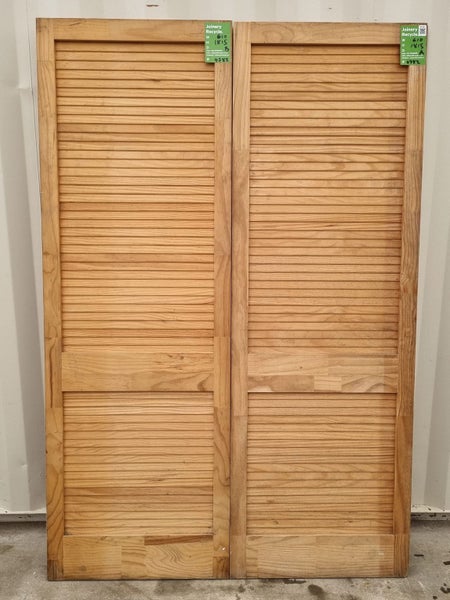 Pair Cupboard Doors- Faux Slat Style - 610 W x 1815 H [#4782 SF] Carousel 1