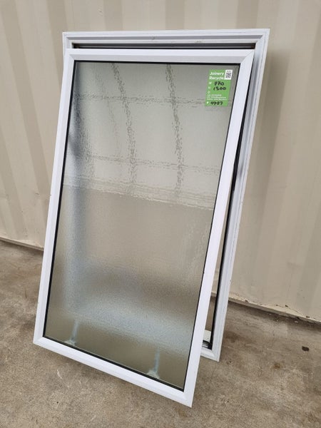 Aluminium BATHROOM Window White 770 W x 1300 H [#4787 SF] Carousel 2