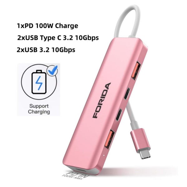 FORIDA USB C Hub 10Gbps USB C Splitter 100W Power Charging USB 3.2 Hub For Carousel 1