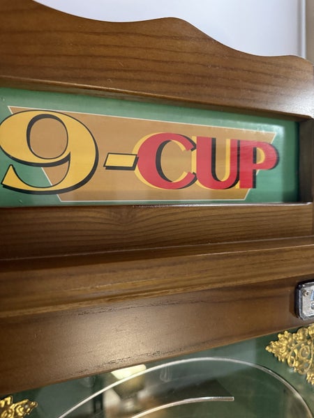 High-Quality Retro Coin-Operated “9-Cup” Arcade Machine – Fully Mechanical Carousel 9