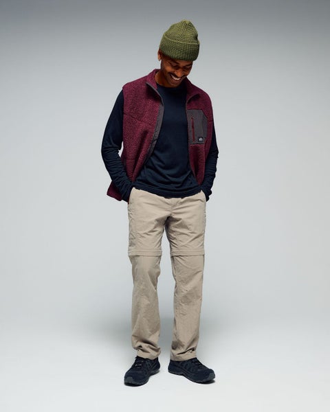 Kathmandu Men's 100% Merino Long Sleeve Crew Top Carousel 1