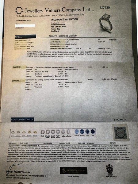 1.6ct D colour natural Diamond ring Carousel 7